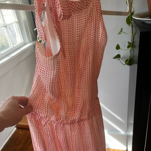 Pink Patterned Women's Dress - Picture 4 of 4